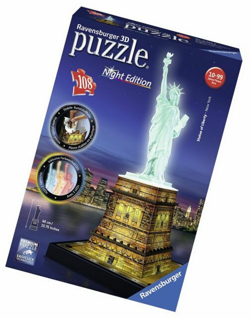 ravensburger 3d puzzle statue of liberty night edition