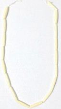16" Strand Buffalo of Cream Vanilla Horn Bone Hair Pipe Tube Beads 25x5 mm, Nice