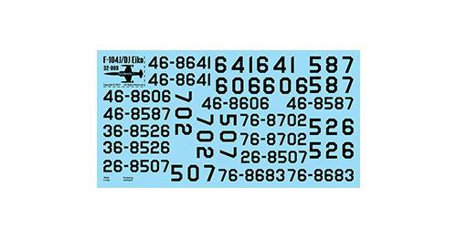Fundekals 1/32 decals for Lockheed F-104J/DJ Eiko aircraft kits - 32009 Fundekals 1/32 decals for Lockheed F-104J/DJ Eiko aircraft kits - 32009