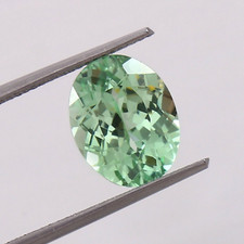 AAA 5.70 Ct Natural Flawless Ceylon Green Sapphire Loose Oval Gemstone Cut