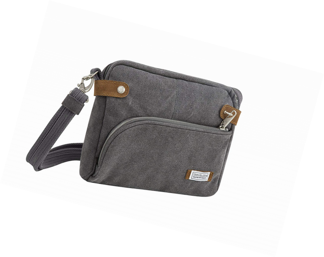 travelon anti theft heritage crossbody bag grey
