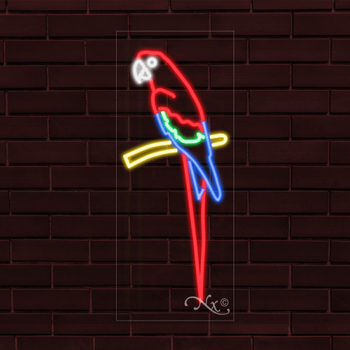 BRAND NEW PARROT BIRD LOGO VERTICAL 30x12X1 INCH LED FLEX INDOOR SIGN 30315 - Picture 1 of 1