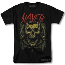 Slayer Heavy Metal Rock Music Concert Event Tour Vntg Graphic Design T-Shirt