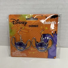 Disney Halloween Stitch Earrings New with Tag Hypoallergenic Claire’s