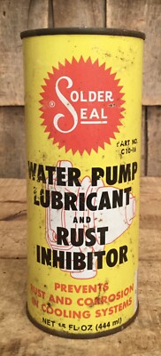 Vintage NOS UNOPENED 15 Oz Solder Seal Water Pump Lubricant Anit Rust Tin  Can