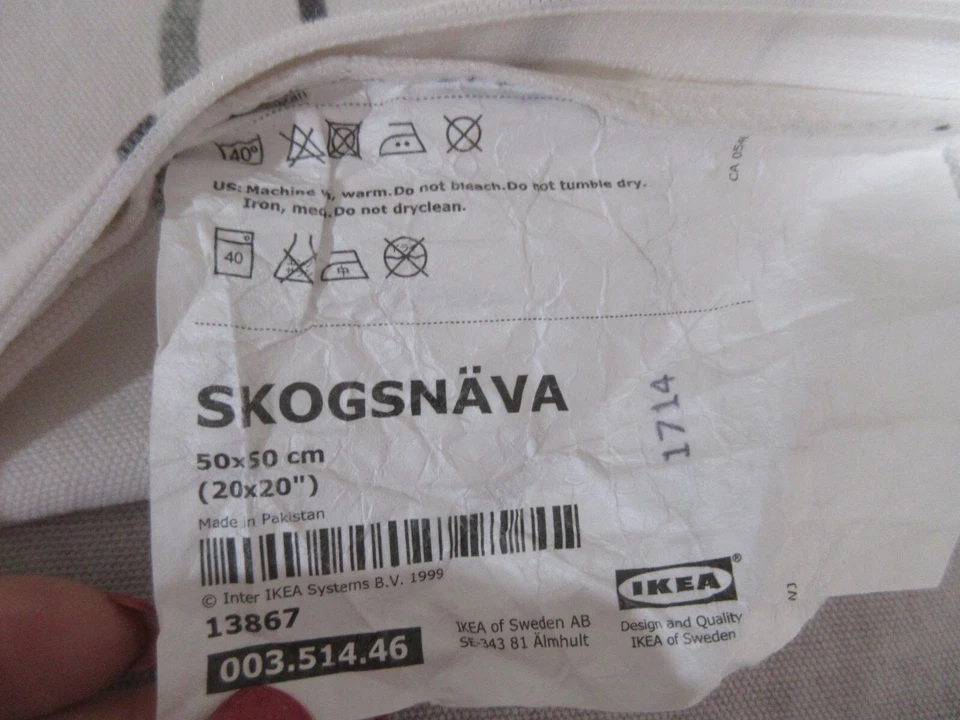 3 IKEA MIX & MATCH Floral Rayas Algodón Decoración Almohada Funda Falsa COLORES TIERRA Foto 3 de 4