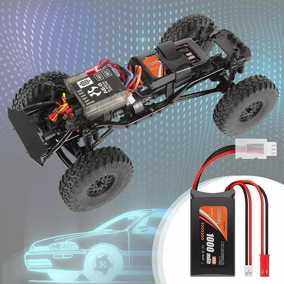 2 Stück 7,4V 1000mAh 2S Lipo-Batterie mit PH2.0 & JST-Stecker plus USB-Ladegerät - Bild 4 von 4