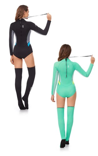 2MM Diving Stockings Long Sleeves Diving Suit- Neoprene Wetsuit Women Anti-UV - Picture 22 of 27