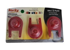 Korky  Universal Ultra   3 pk Toilet Flapper  Chain size 2" - NEW