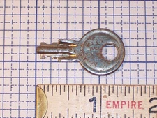 Vintage Stamped Steel Key Trunk Padlock Antique Lock Box Desk Cabinet Key Blank