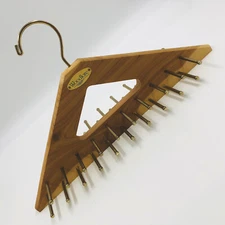 Woodlore Tie Belt Rack 40 Metal Peg Hanger Wooden Cedar Hanger
