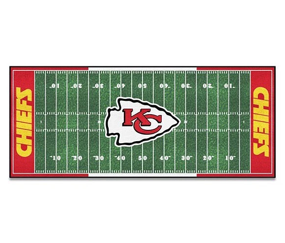 Kansas City Chiefs Football Field Runner Rug