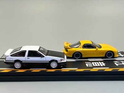 Initial D Yellow FD RX-7 and White AE86 Two Pack Keisuke Takahashi