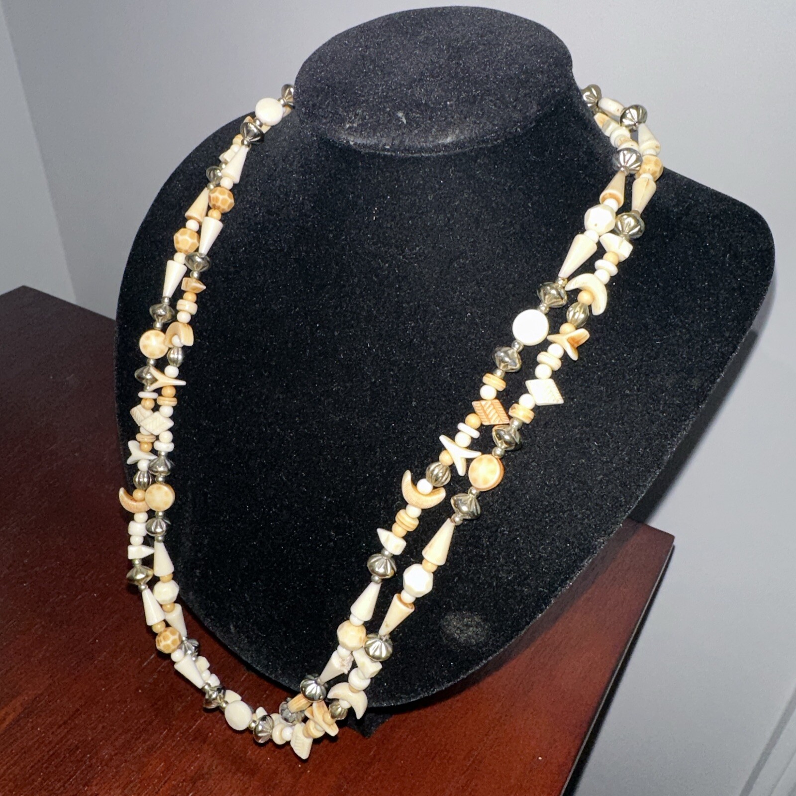 Vintage  Necklace Shell Mini Shells Extra Long Na… - image 3