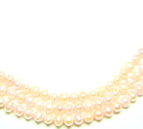 15" PINK Freshwater Pearl Potato ~80 Beads 5-6mm P09 - Picture 1 of 2