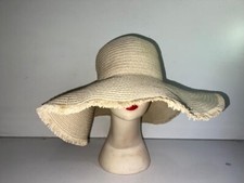 Primark Women Beige Floppy Beach Wide Brim Holiday Summer Sun Hat OLS-HT008