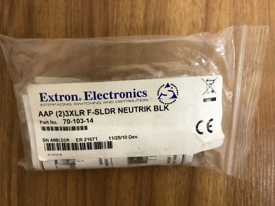 EXTRON 70-103-14 Two XLR 3-pin Female to Solder Cups