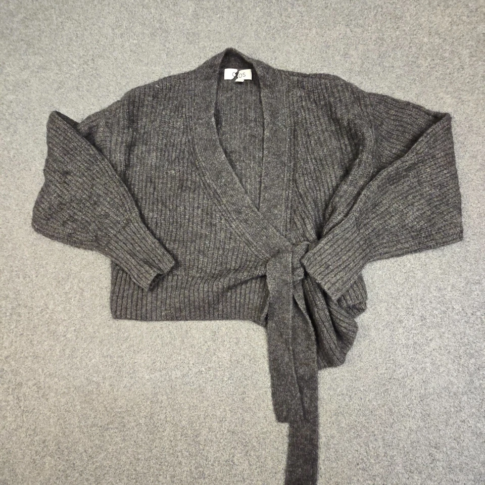 COS Wrap Mujer XSMALL Gris Manga Larga Suéter Mezcla Lana Alpaca Talla XS Foto 2 de 4