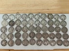 50 Silver Mercury Dimes, Assorted Dates, 90% Silver.