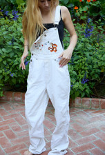 Vintage 90s Disney Winnie The Pooh XS Tiger Overalls white corduroy