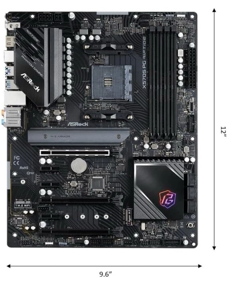 ASRock X570S PG Riptide AM4 AMD ATX Motherboard - Image 3 of 4
