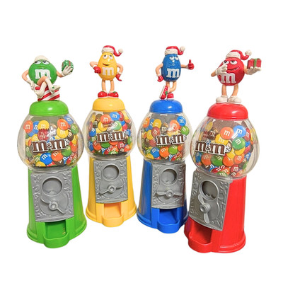 Vintage Lot 4 M&Ms Candy Dispenser Coin Bank Classic Gumball Machine Collectible