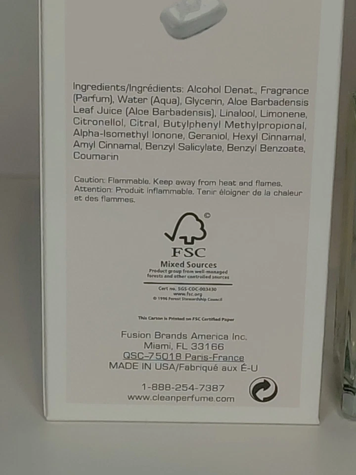 Clean by Clean 60 ml eau de parfum spray para mujer la ducha jabonosa fragancia fresca nuevo  Foto 4 de 4