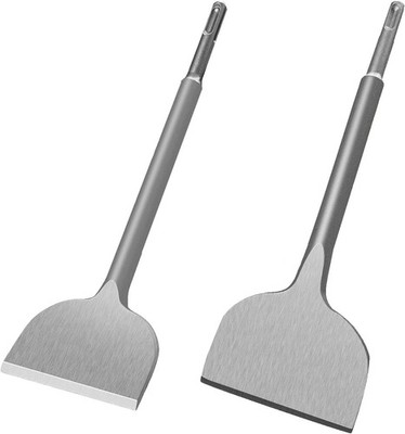 SDS PLUS 2 Stück Meißel-Set, Fliesenmeißel & 15°Abgewinkelter Meißel 75 x 250mm