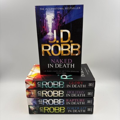 In Death Books x 5 J D Robb (Nora Roberts) Paperback Bundle Naked, Glory Rapture
