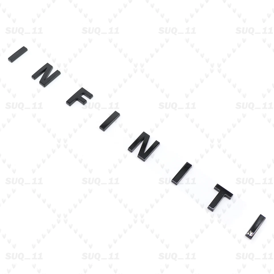 For Infiniti Rear Tailgate Trunk Lid Letter Badge Emblem Nameplate Gloss Black Foto 2 de 4