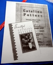 Copy of Two Catalina Island Pottery Catalogs California, 18 Pages Free Shipping