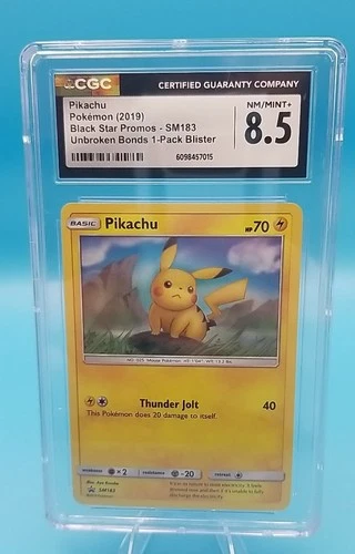Pikachu SM183 Sm Holo CGC 8.5