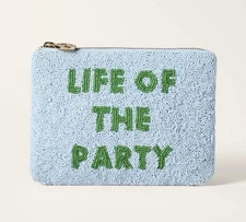 Kate Spade New York x Life Of The Party Beaded Clutch Blue & Green New with Tags