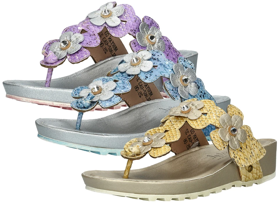 Misstyl by Laura Vita Damen Pantolette Schlangenoptik Blüten MBRYANO 03 - Bild 1 von 1