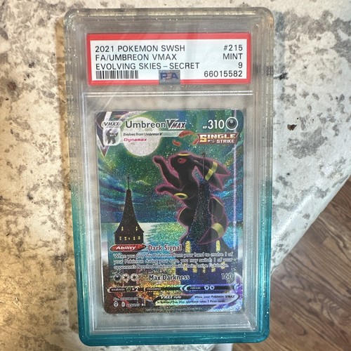 Pokemon Umbreon VMAX 215/203 PSA 9 Secret Rare Alt Art Full Art Holo 2021 +GUARD