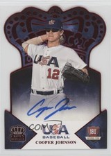 2015 USA Baseball Crown Royale Red Signatures 40/50 Cooper Johnson #35 Auto s5q
