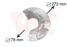 Spritzblech Bremsscheibe VAN WEZEL 5823372 für VW DERBY 86C 86 80 POLO AUDI 2 50