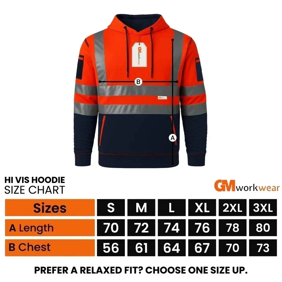 S to 3XL garment measurement image