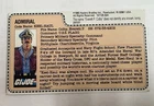 Vintage 1985 GI Joe Keel Haul File Card(Admiral Of U.S.S. FLAGG)