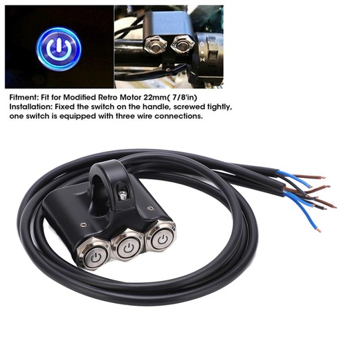 Headlight Switch Overload Protection Motorcycle Handle Switch Waterproof For - Picture 8 of 24