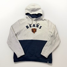 Chicago Bears Hoodie Mens XL Fanatics Two Tone NFL Football Pullover Sweatshirt