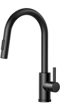 Matt Black Pull Out Kitchen Mixer Tap Dual Spray Swivel Spout Single Lever Brass