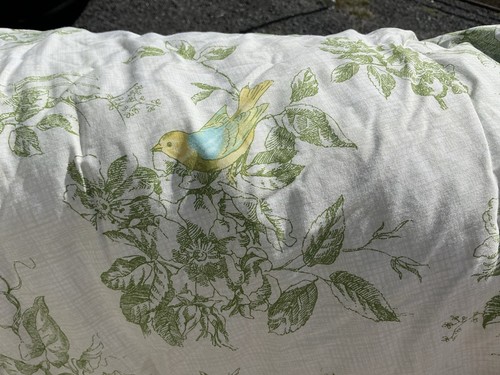 Edredón y fundas Martha Stewart Farmhouse caprichoso pájaro y baño floral completo/reina - Imagen 1 de 8