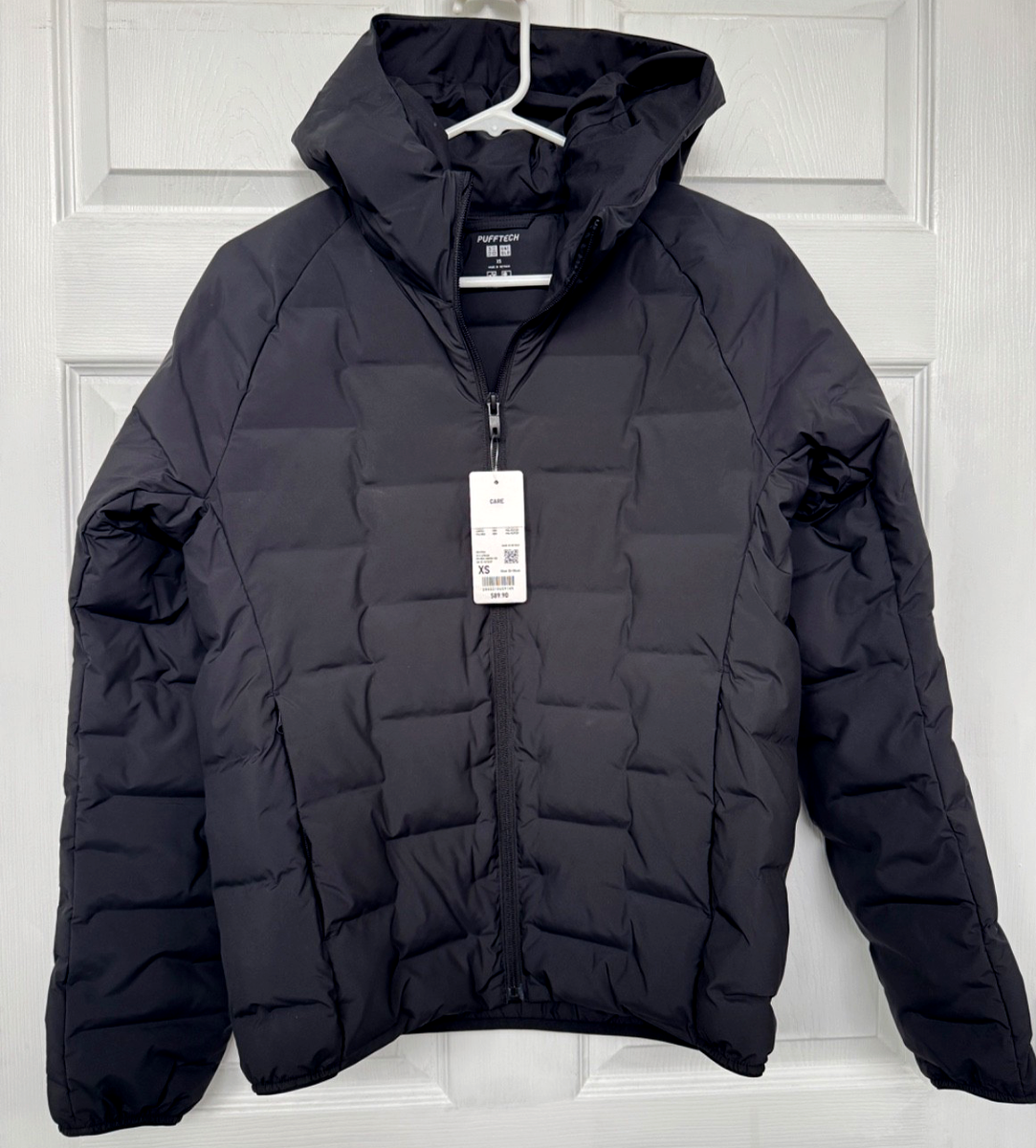 New Uniqlo PUFFTECH Parka Mens Quilted Puffer Jacket Full Zip Hood