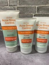 Neutrogena Oil-Free Acne Stress Control Power-Clear Scrub X 2 Plus Power Wash