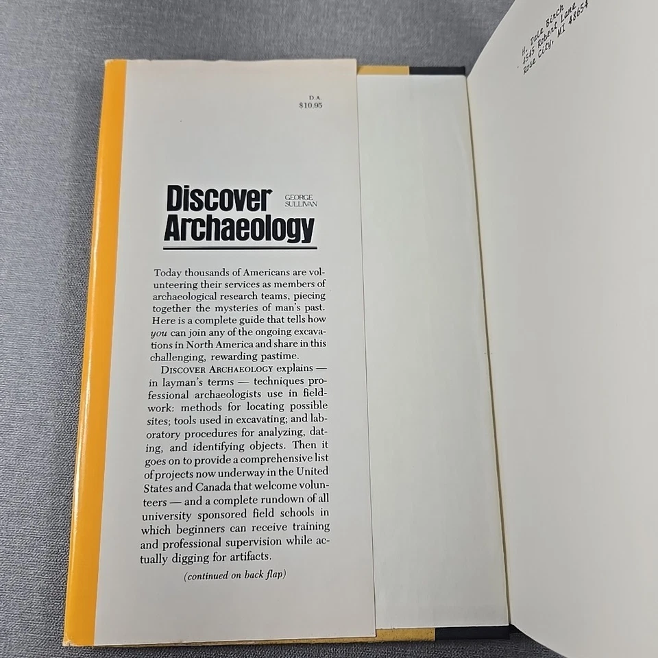 Discovery Archaeology George Sullivan ~ 1980 Vintage Hardcover Dust Jacket - Image 4 of 4