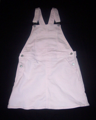 Crewcuts by J. Crew Denim Pink Jean Overall Skirt Stretch Girls 14 A3