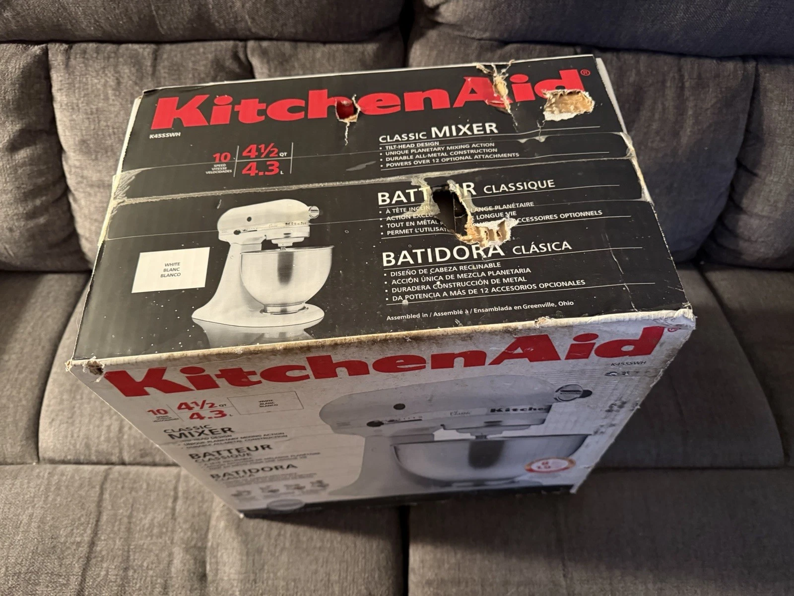 KitchenAid Classic Series K455 4.5 Quart Tilt-Head Stand Mixer - White
Opens in a new window or tab