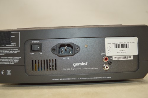 GEMINI CDJ-600 Professional DJ USB CD CDJ Media Player - Picture 4 of 4