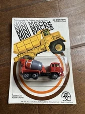 VINTAGE *NEW* 70's Zee Mini Macks Die Cast Metal Red Cement Mixer Truck